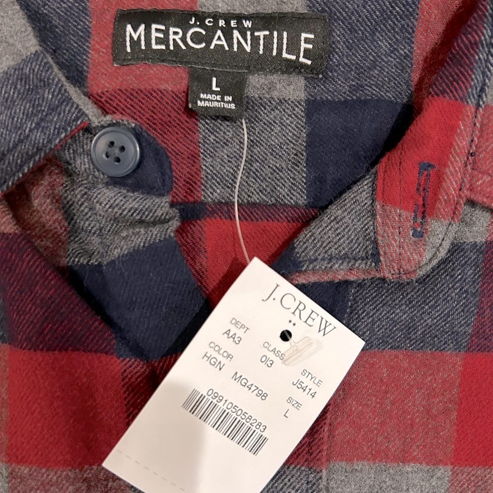 C. Crew Mercantile flannel button down.